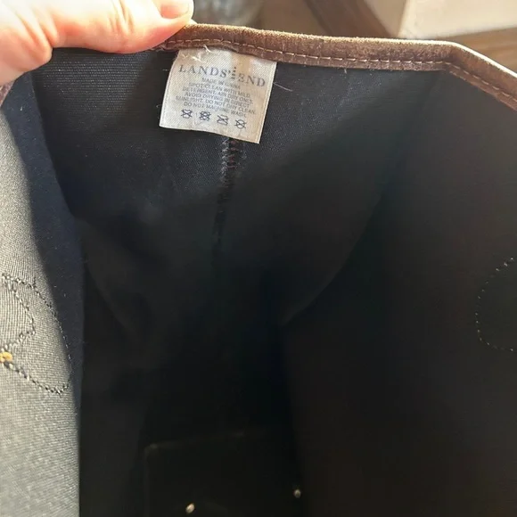 Lands End Waterproof Canvas Tote Bag - Picture 4 of 9